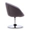 Manhattan Comfort Hopper Swivel Adjustable Height Chair in Grey and Polished Chrome (Set of 2) 2-AC036-GY - alternate 2